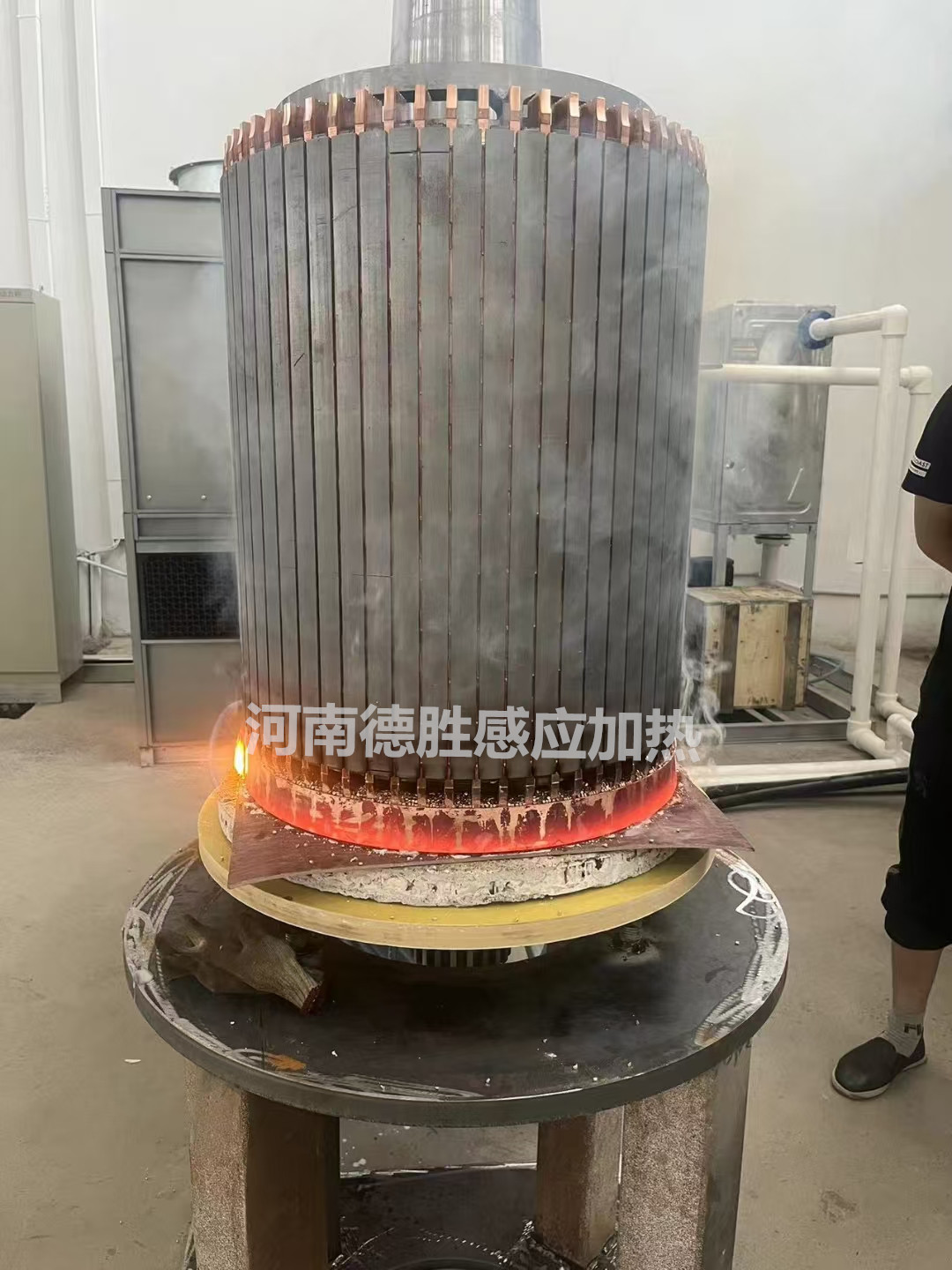 電機轉子銅端環中頻焊接設備